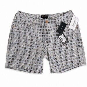 ST33LE Men’s Cloud Navy Mini Check Stretch Knit Shorts Size 36